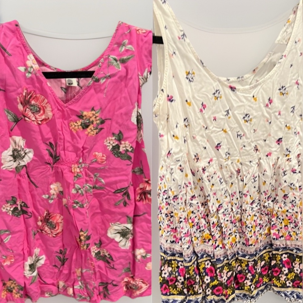 2 Old Navy Maternity tank top blouses. EUC just wrinkled.